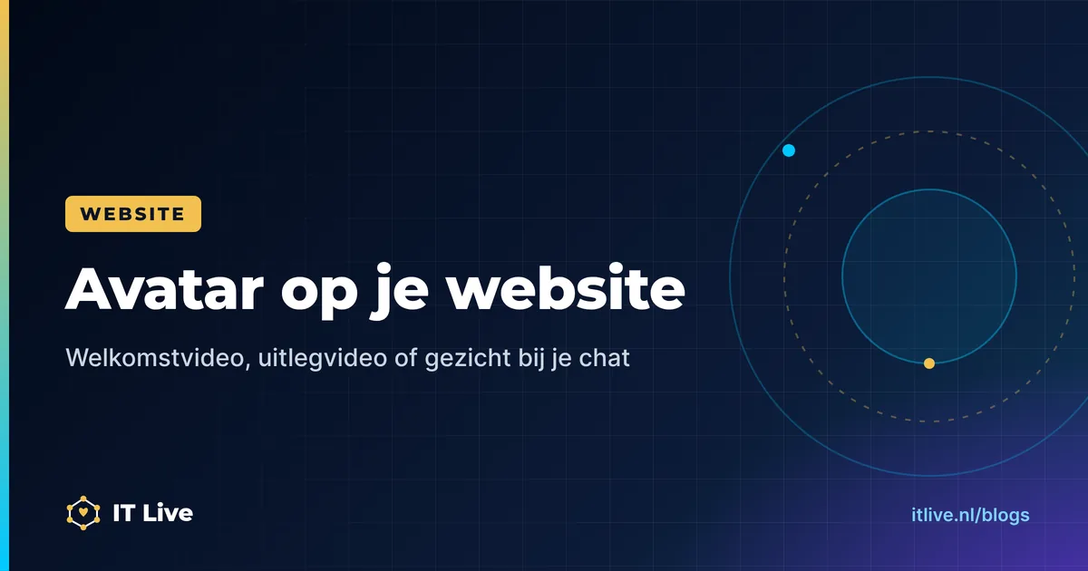 AI-avatar op je website: welkomstvideo, uitleg en chat