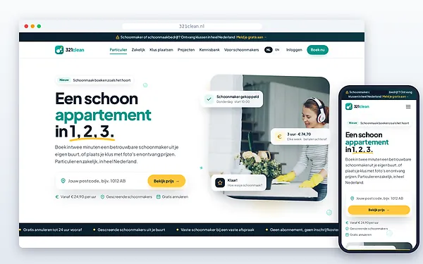 321clean — website door Layg
