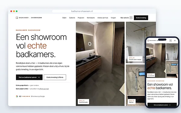 Badkamer Showroom — website door Layg