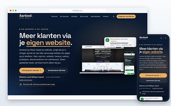 Aanbod op Maat — website door Layg