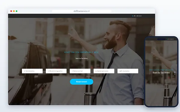 Taxi Delft — website door Layg