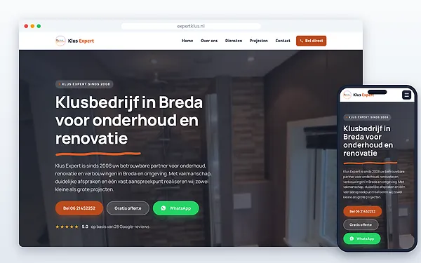 Klus Expert — website door Layg