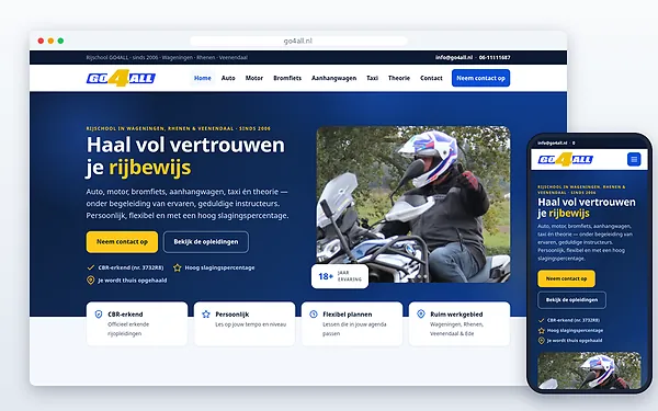 Rijschool GO4ALL — website door Layg