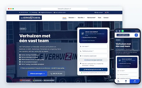 Het Verhuizteam — website door Layg