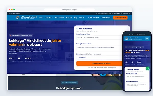 LekkageOplossing — website door Layg