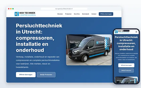 NSR Persluchttechniek — website door Layg