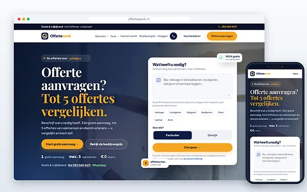 Offertewerk — website door Layg