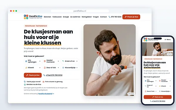 PandFix Klus — website door Layg