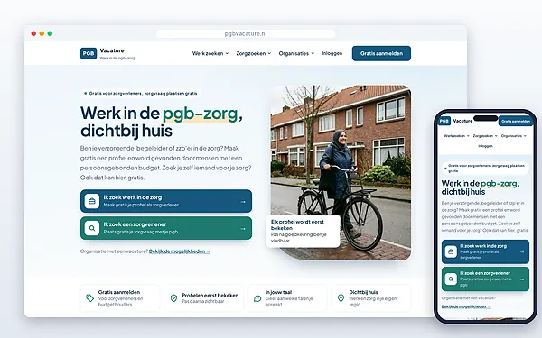 PGB Vacature — website door Layg