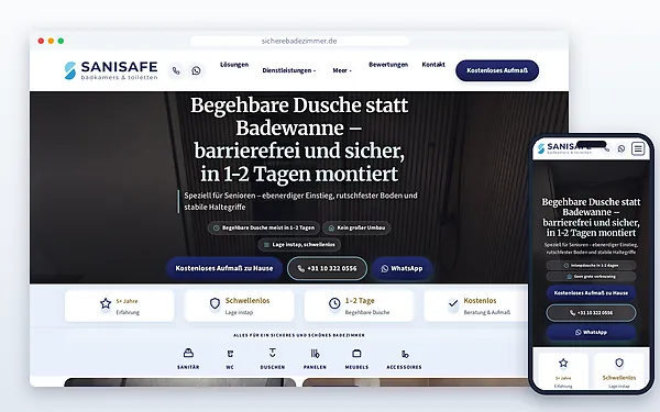 Sichere Badezimmer — website door Layg