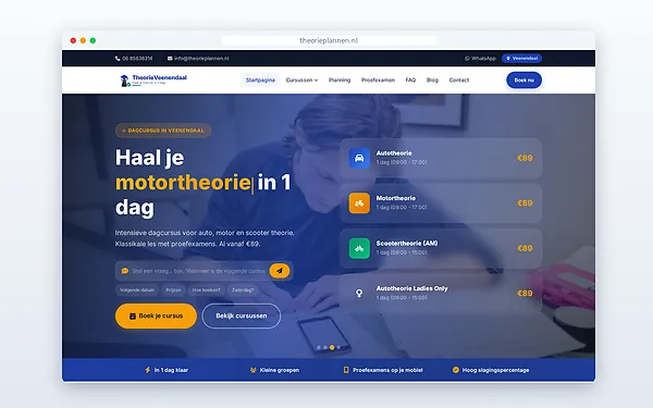 Theorie Veenendaal — website door Layg