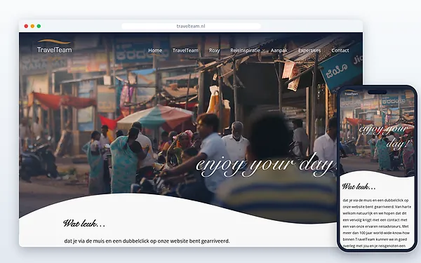 TravelTeam — website door Layg